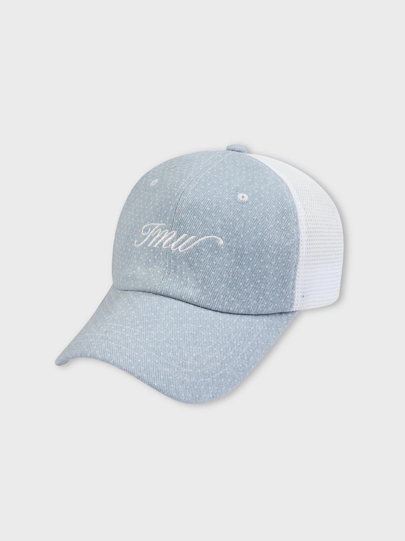 Innermuseum(インナーミュージアム)の「コットンドットツートントラッカーキャップ(LIGHT BLUE)(帽子)」