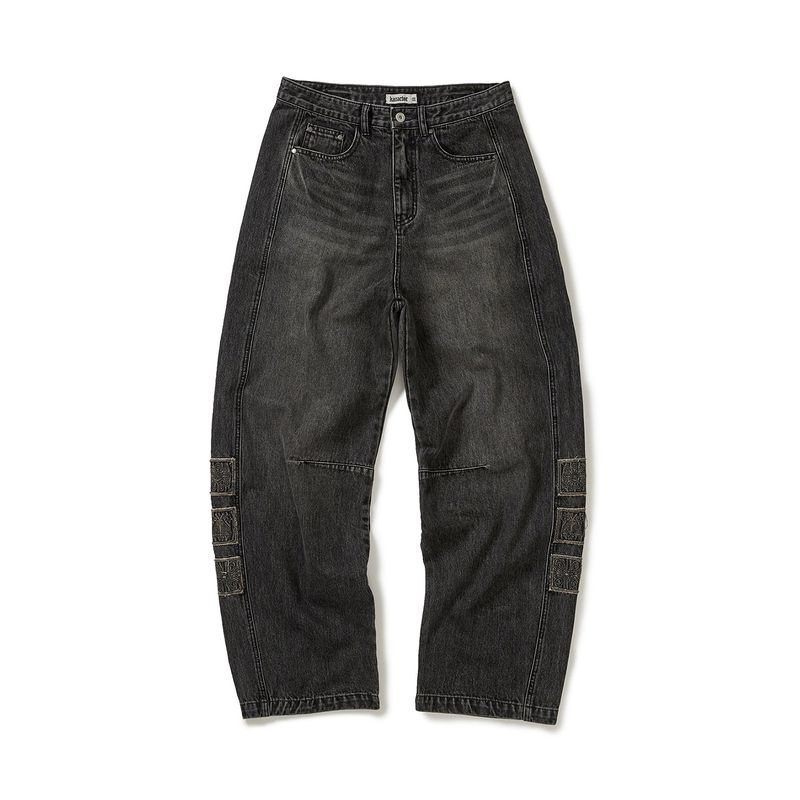 karactor(カラクター)の「Vintage emblem denim pants / Black(Pants)」