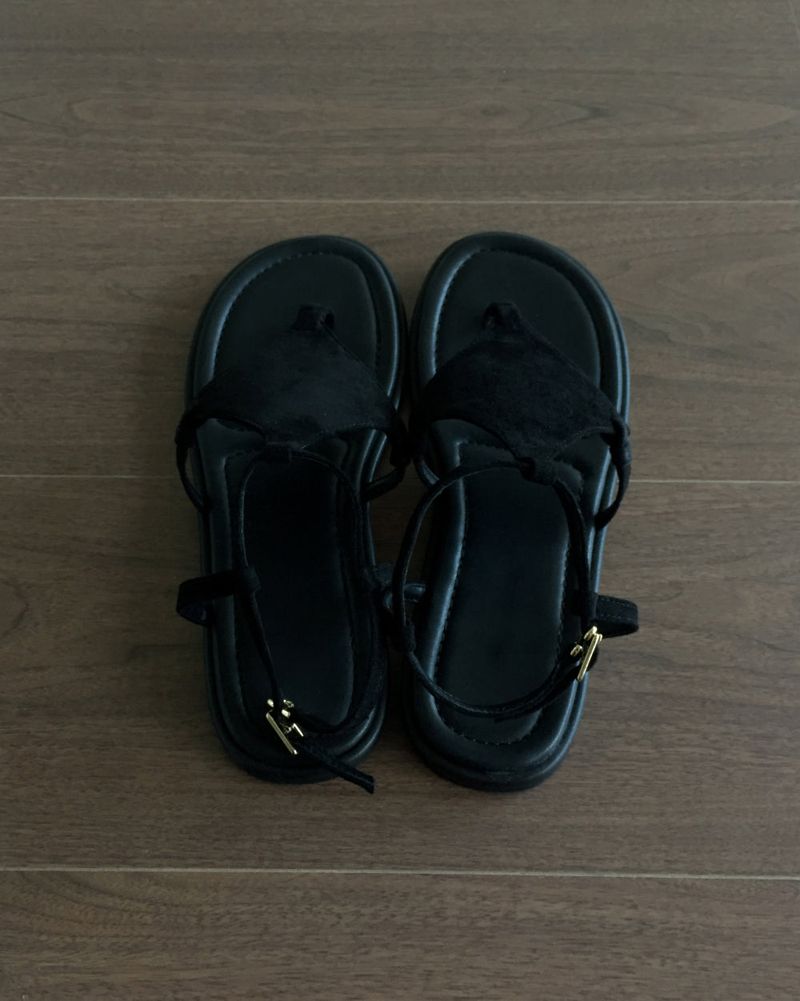 suede strap sandals (2color)