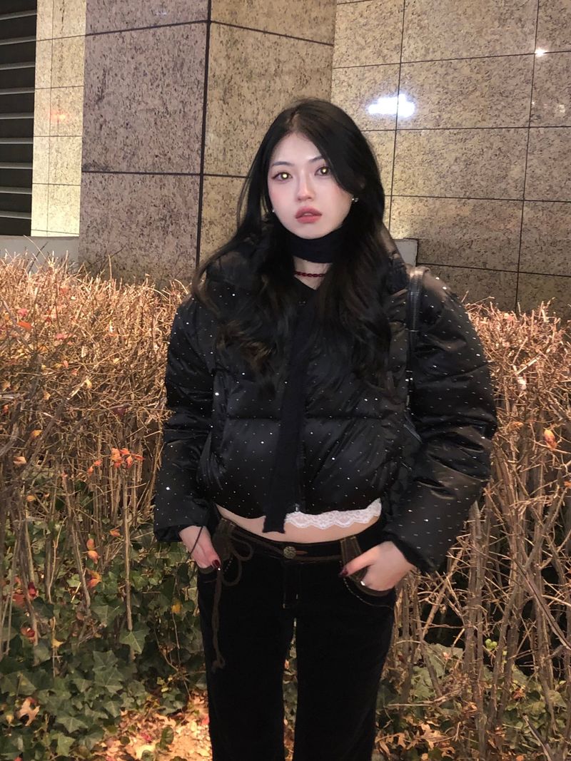 Dot Cubic Puffer Jacket