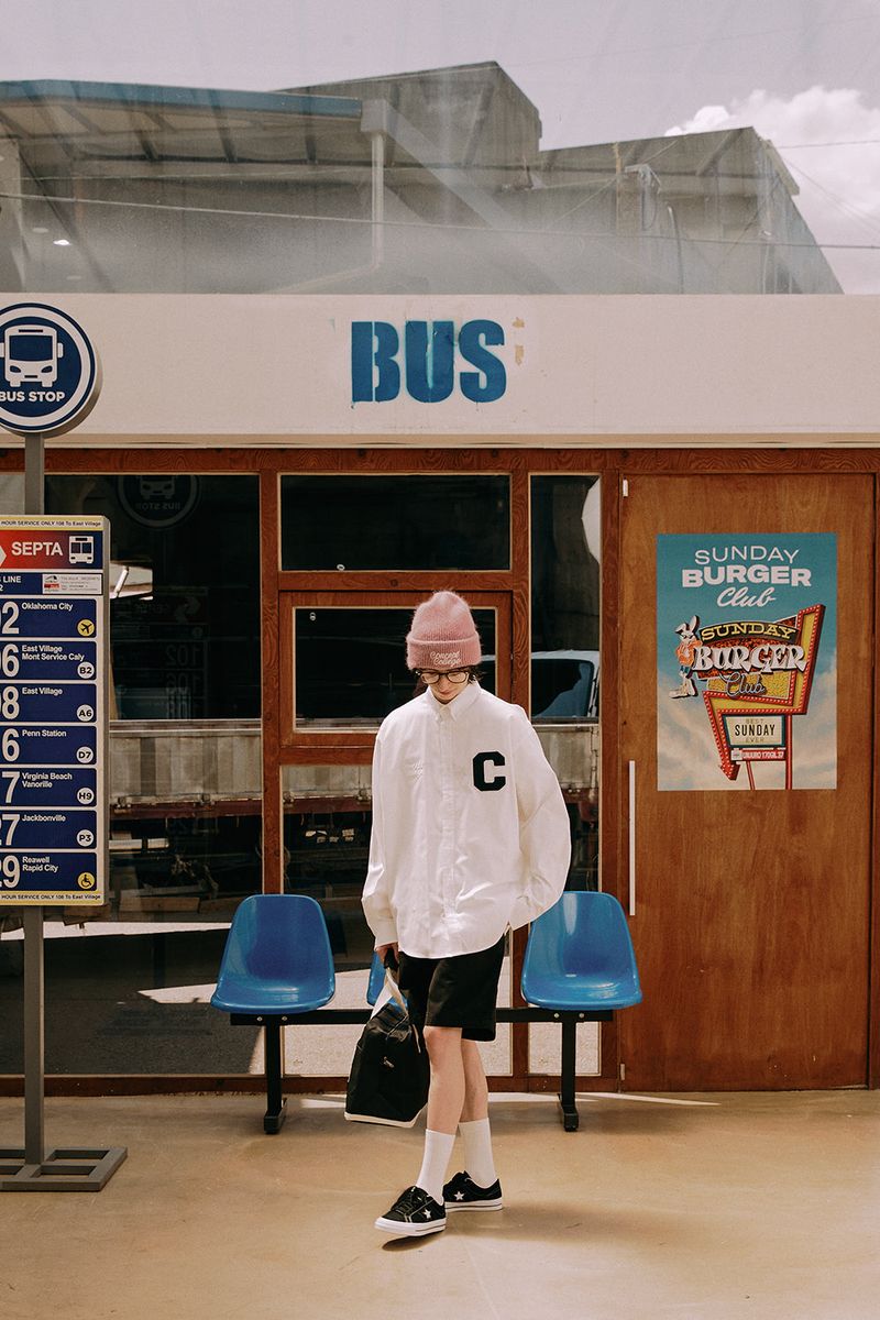 Cワッペン ロングスリーブ オックスフォードシャツ・ホワイト［ユニセックス］ / C Patch Unisex White Oxford Shirt