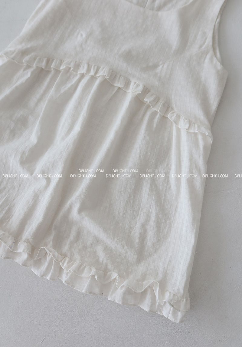 square frill mini-dress