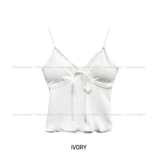 Mood Strap Ribbed Cardigan