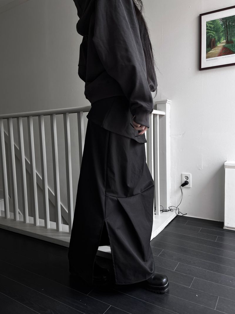 [set] from wrap long skirt (2color)