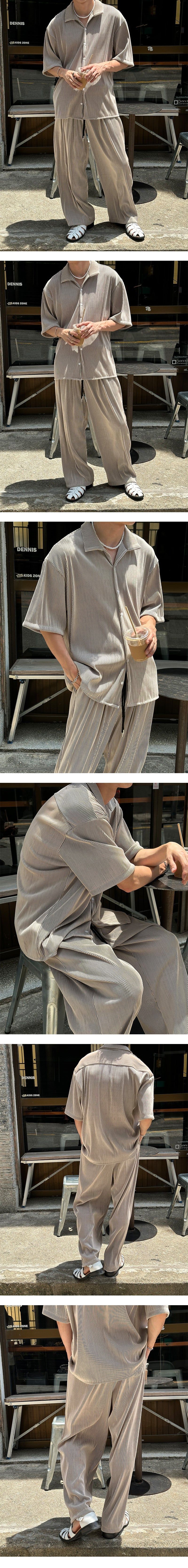 [SET UP가능] Multi pleats pants (4color)