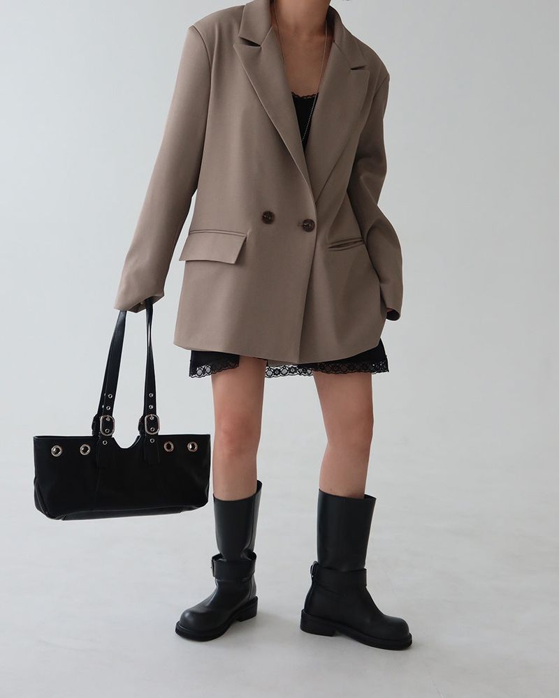 Step Oversized-Fit Blazer Jacket