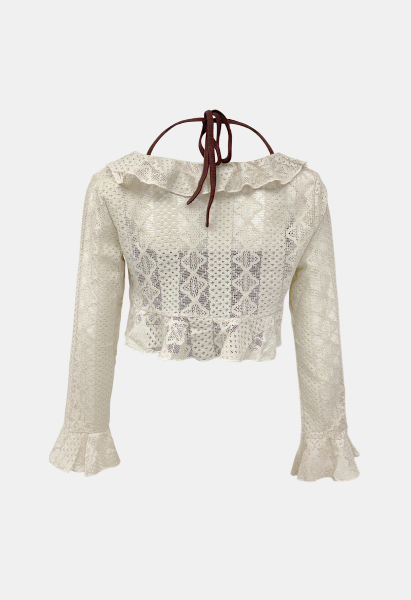 Frill Cardigan & Sleeveless Top