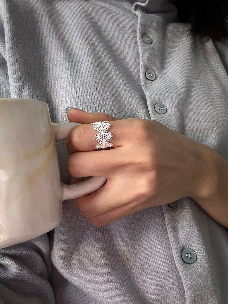 [925silver] Lace band ring