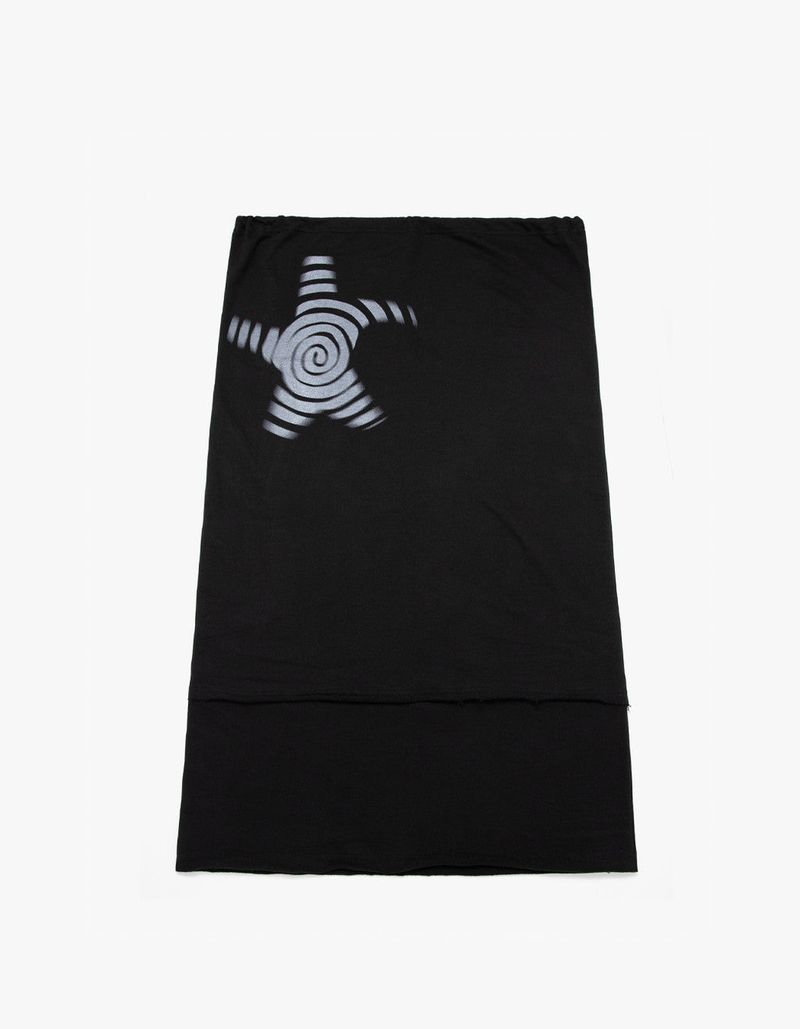 Twister Star Sweat Long Skirt - Black