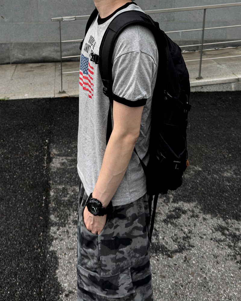Loue American Flag Ringer Muscle Tee