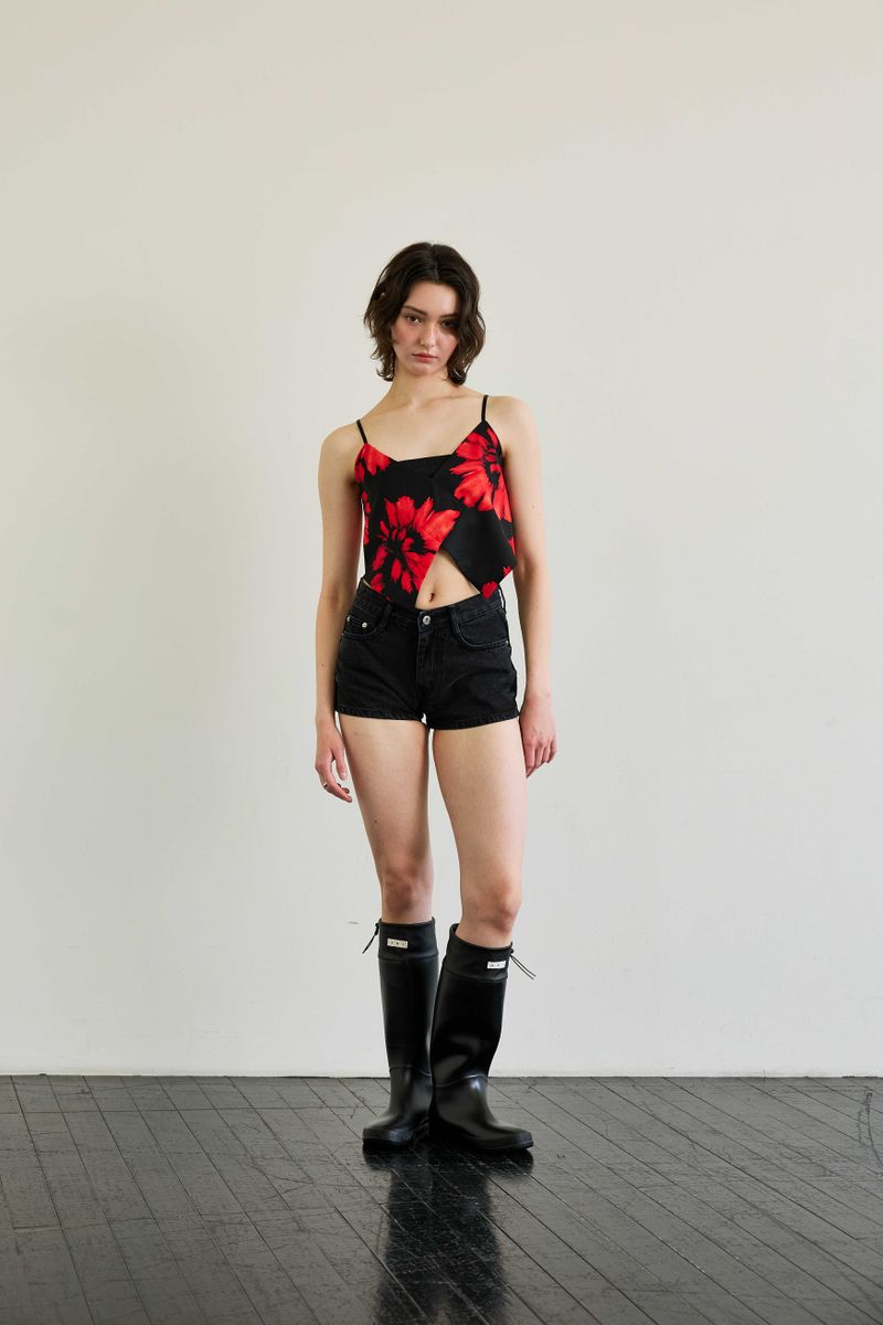 FLUTTER TOP / RED