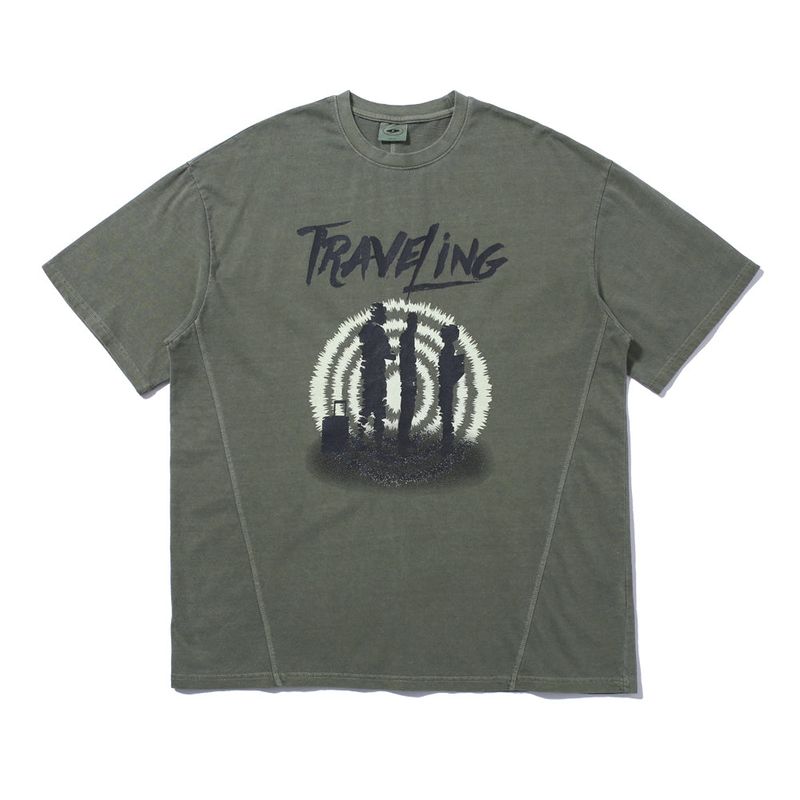 SEARCH410(サーチ410)の「TRAVELING PIGMENT T-SHIRT KHAKI(Tops)」