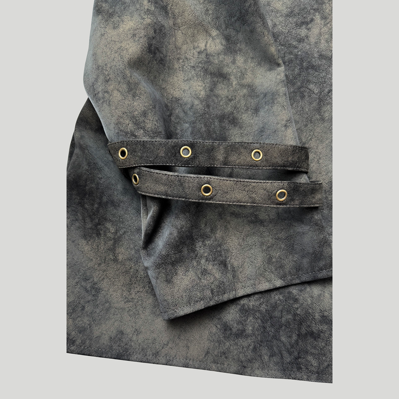 CLOUDY LEATHER HOOD JACKET