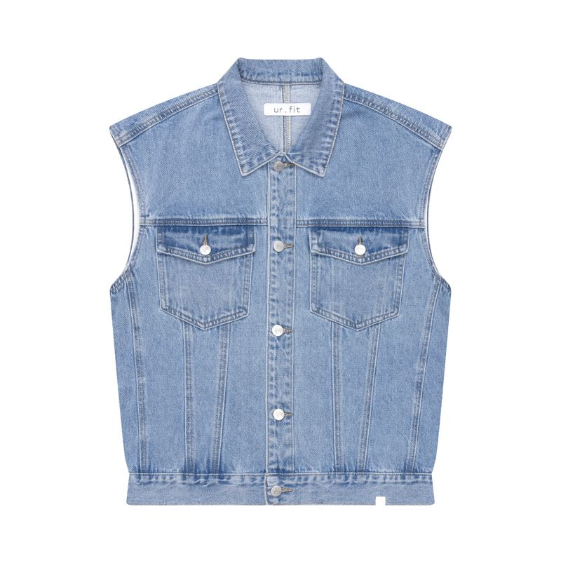 LOOSE FIT DENIM VEST code 21013