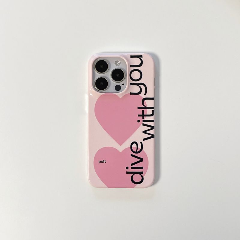 poft（ポフト）の「dive with you lettering case baby pink（Smartphone Accessories）」