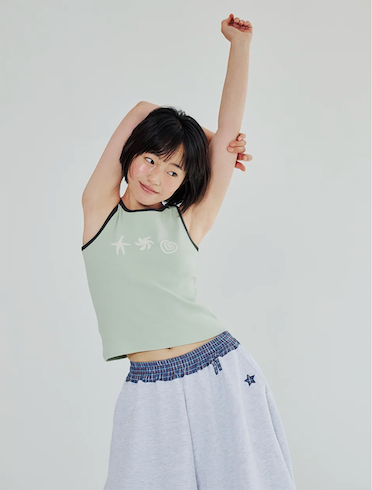DOODLE SLEEVELESS - GREEN