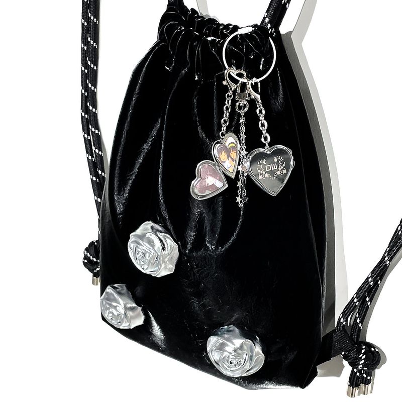 Silver Rose Gym Sack [Black]
