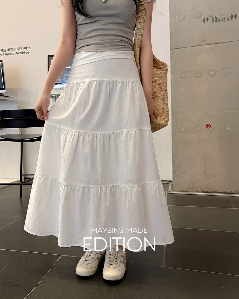 MAYBINS（メイビンス）の「[MADE] Ans cotton tiered skirt（Skirts）」