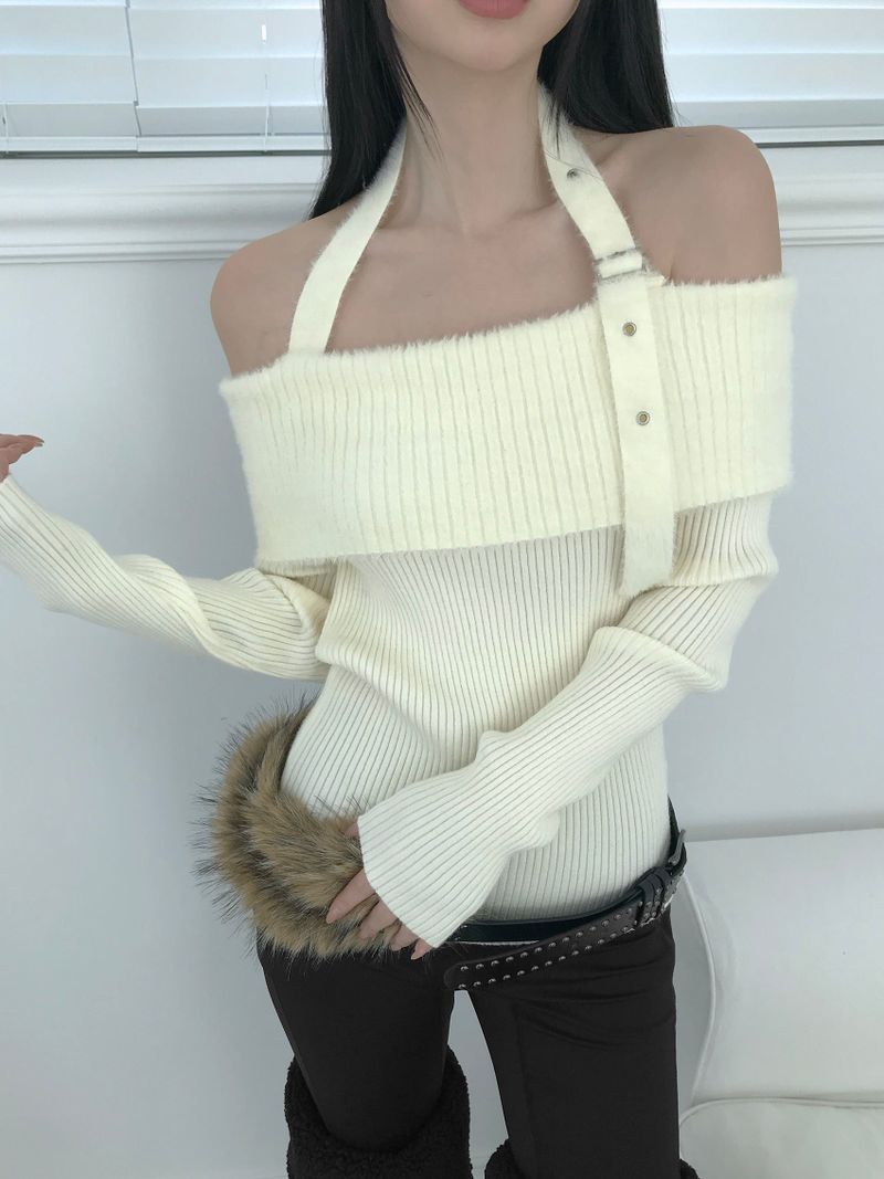 saint off strap knit(3 color)