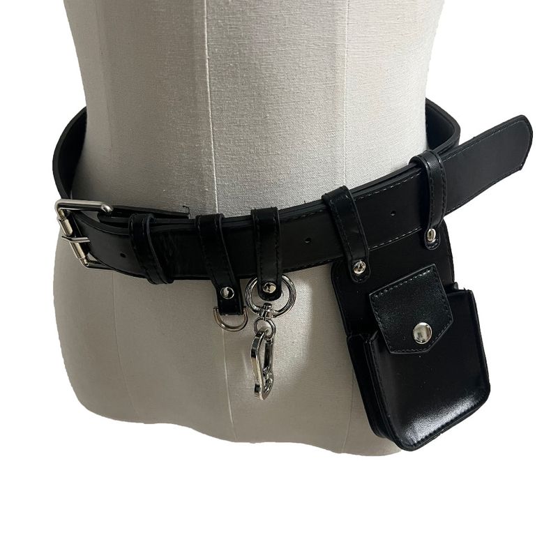  Cynical Leather Keychain Mini Pocket Belt (Black)