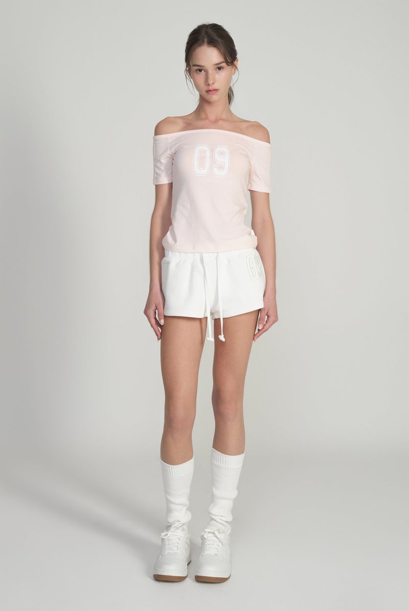 09 Numbering shorts, White