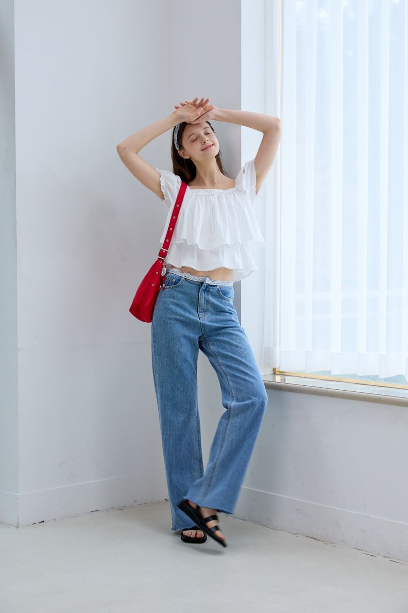 WILD FRINGE DENIM PANTS