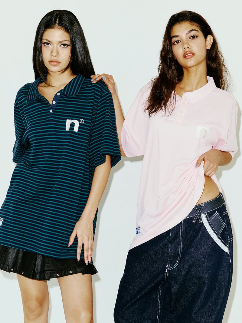 OVERSIZED WING POLO SHIRT PINK
