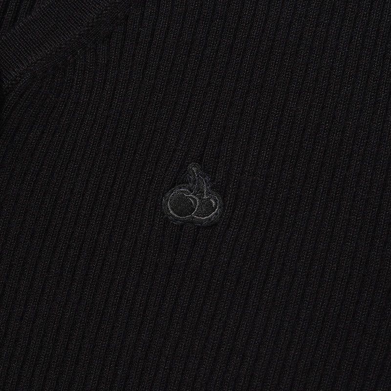 KIRSH PLAIN V NECK SLIM CARDIGAN [BLACK]