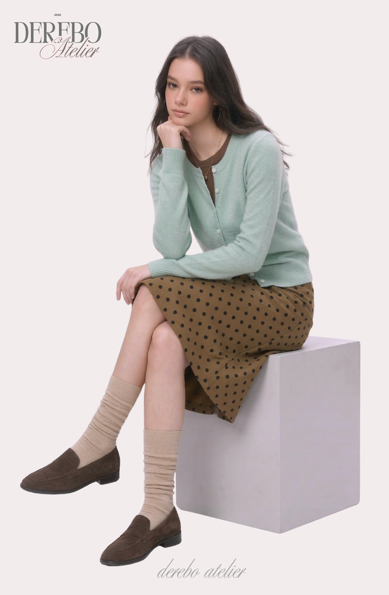 Mint Brown Layered Cardigan