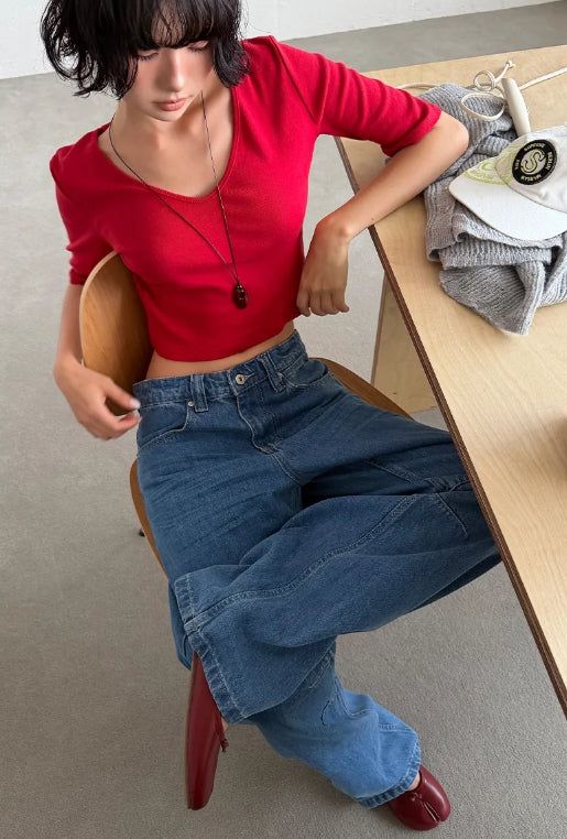 DART CURVED DENIM