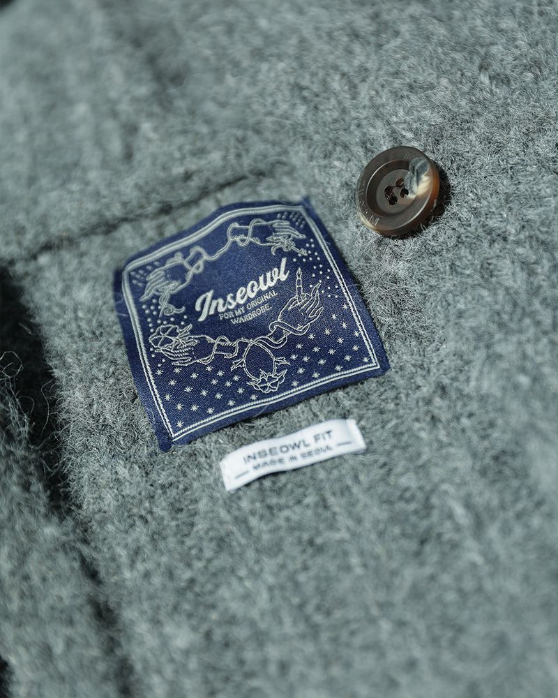 CROPPED HOODIE CARDIGAN - CHARCOAL