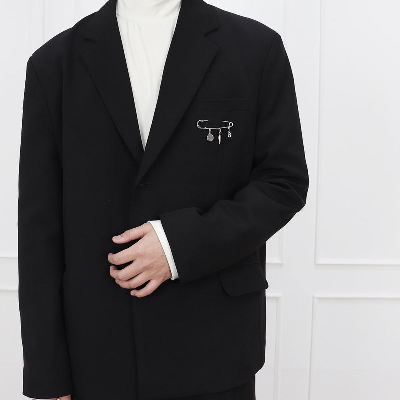 Men's Simple Clothes Pin Broach_CLEF SINGLE Brooch