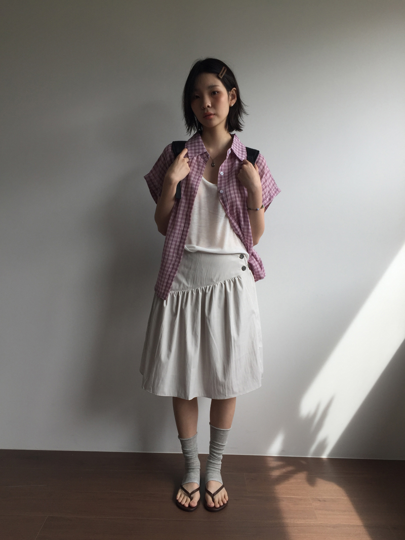 Dolman check shirt (4color)