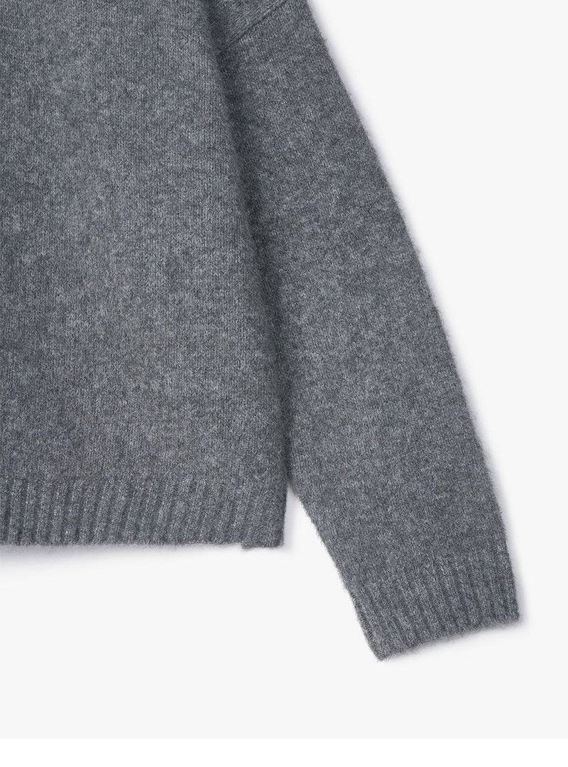 BEANIE SET OVERSIZED KNIT (GREY)
