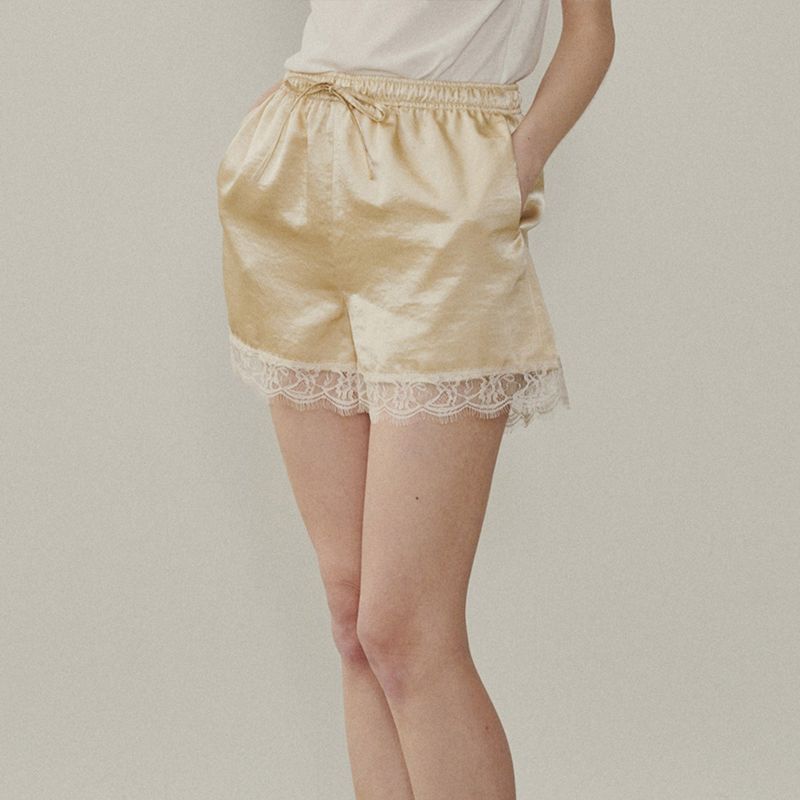 Melly Satin Lace Shorts