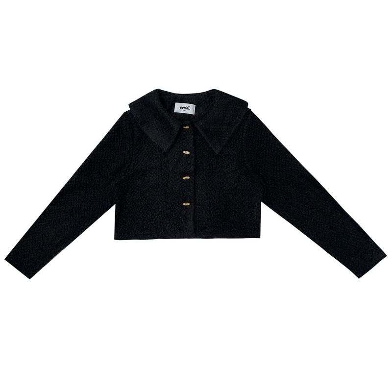 Azure short cardigan (black)