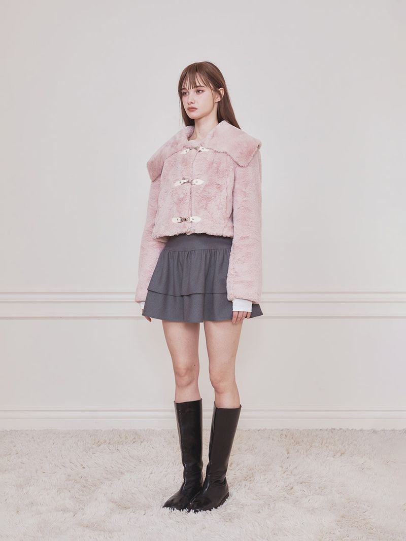 Bebe sailor fur jacket (Pink)