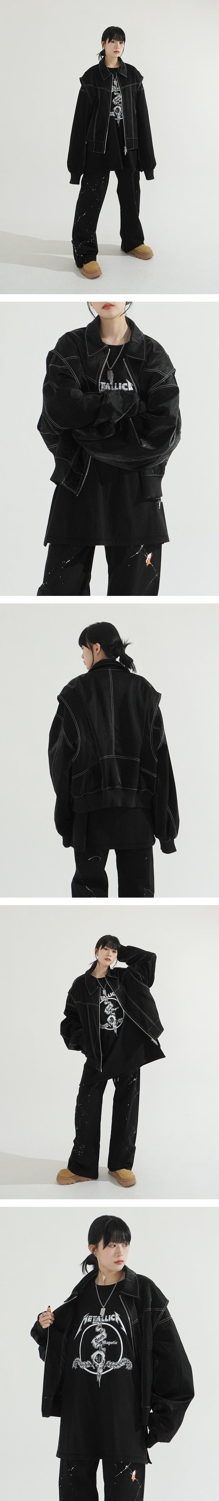 Viper Leather 2-way Zip-up Jacket