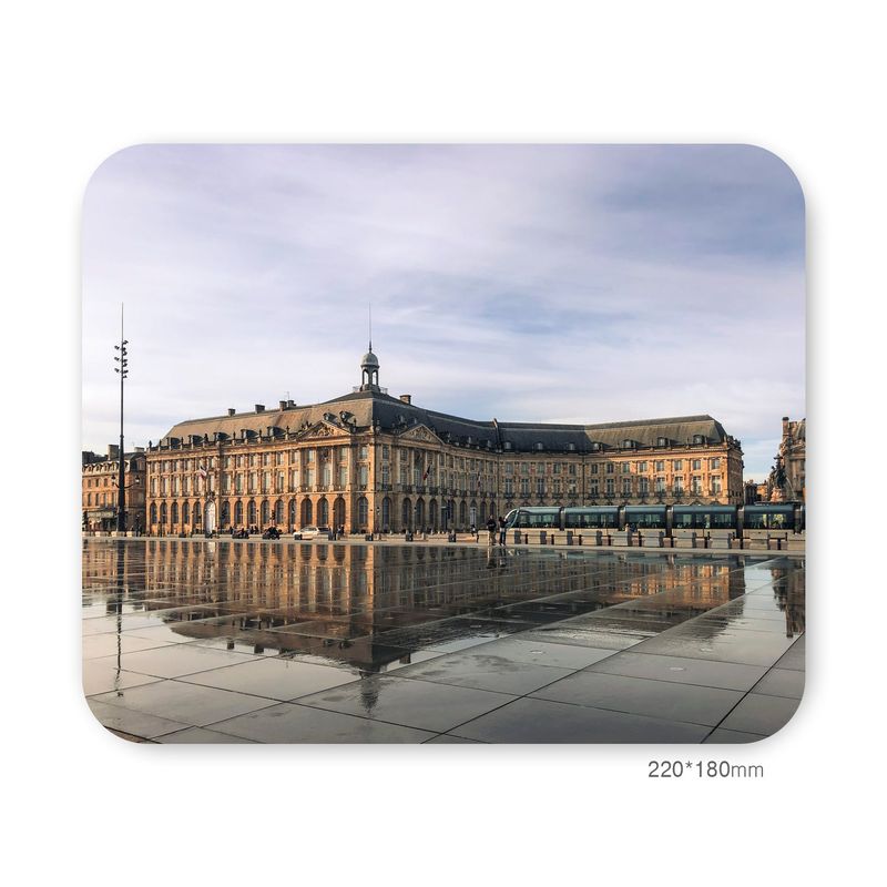 [Mouse Pad] France Mirror Square of Bordeaux Water