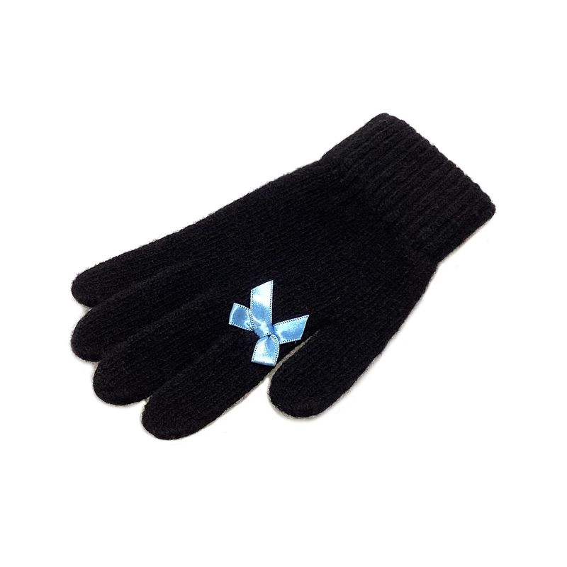 Ribbon Wool Gloves [Blue Ribbon]