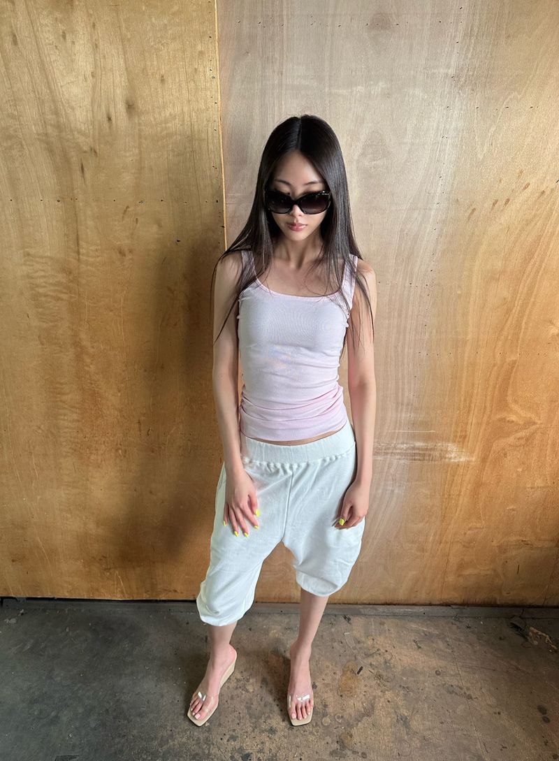 balloon sweat capri pants