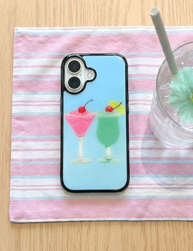 【MADE】Beach Cocktail Glass Bumper Case