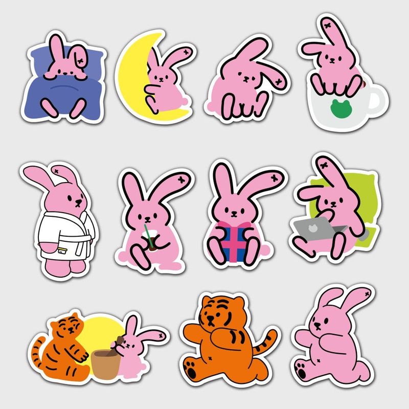 TIGER 11PCS REMOVABLE STICKER 08