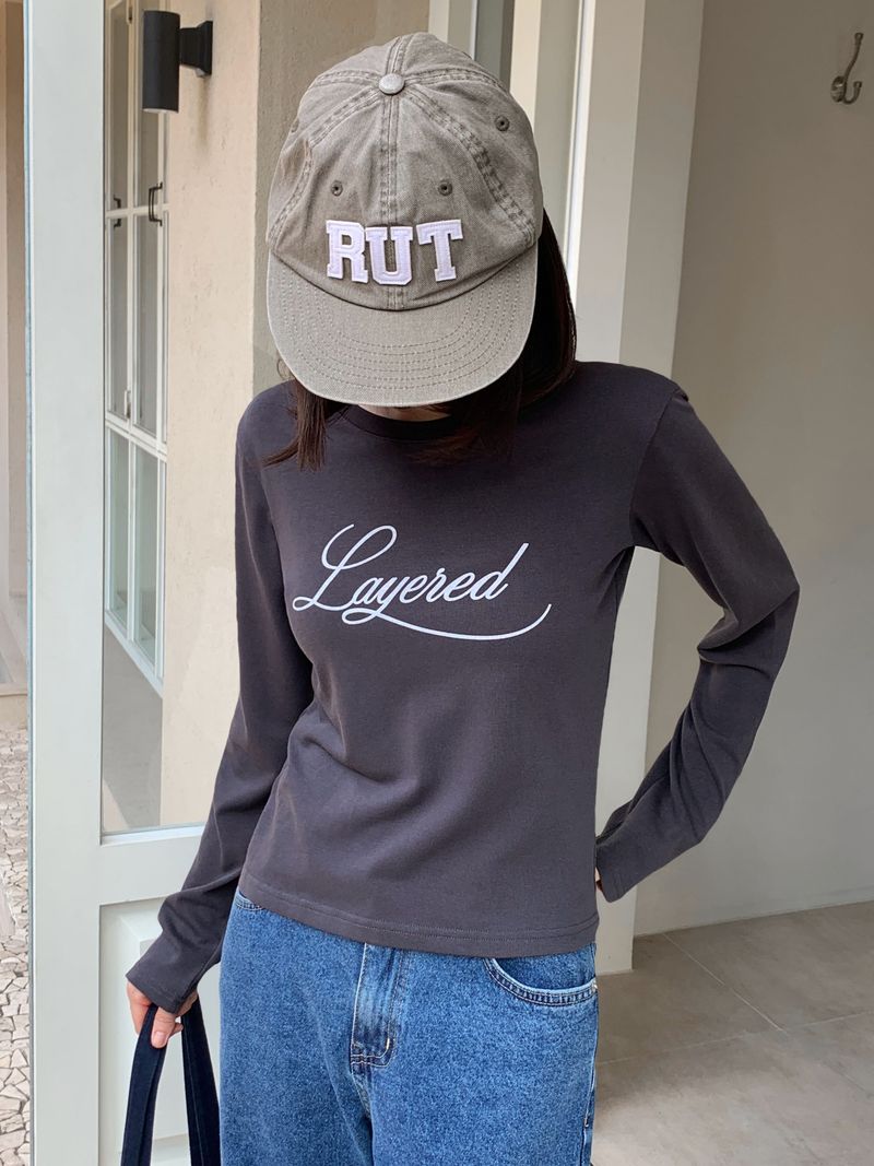 [ORIGINAL] Paper Lettering Long-Sleeve T-Shirt