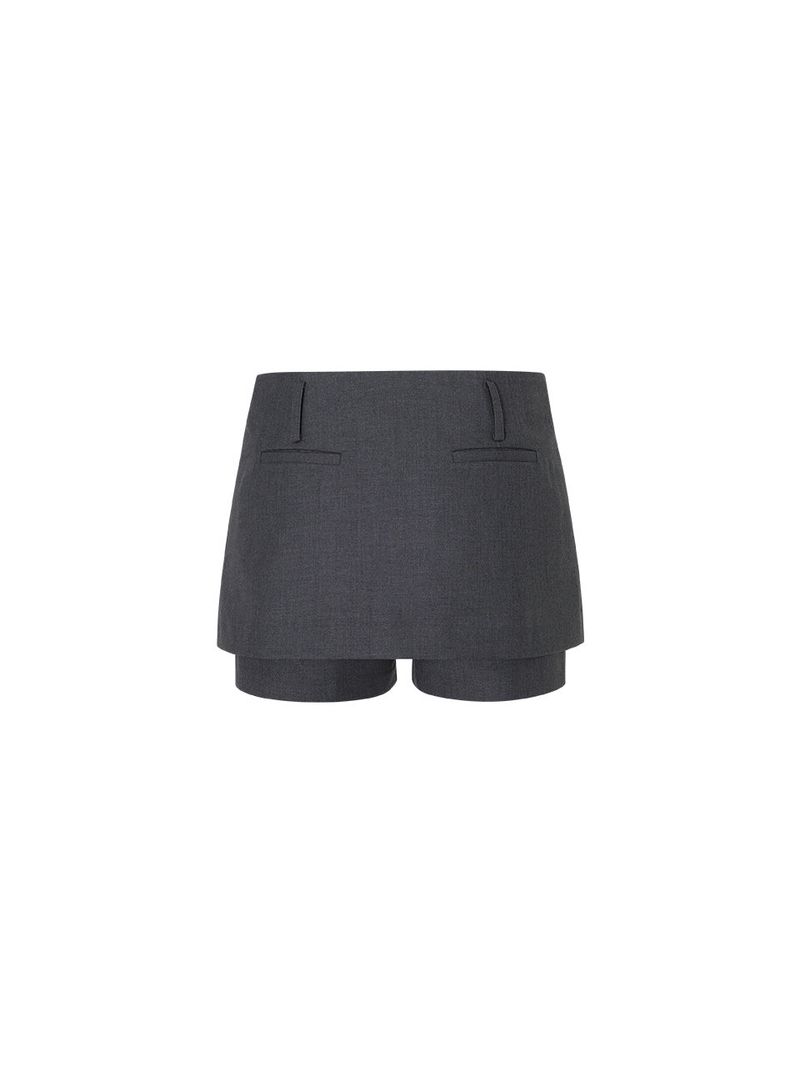 Moa skirt pants (Gray)