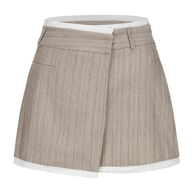 Modern Layered Stripe Skirt
