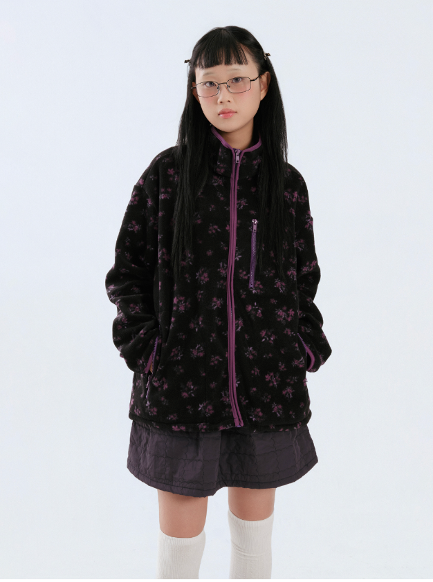 howu（ハウユ）の「flower fleece jacket (black)（Jackets/Outerwear）」