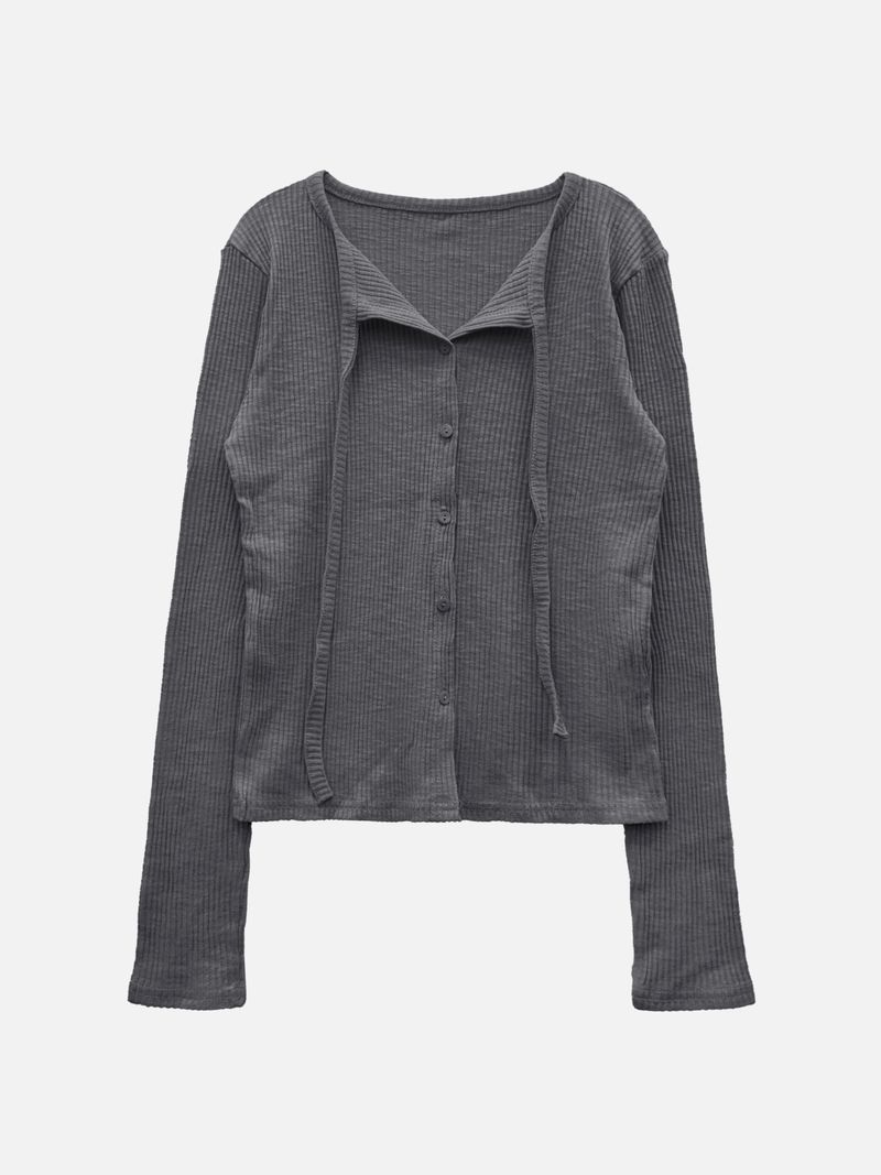 Nini Strap Ribbed Cardigan (6c)