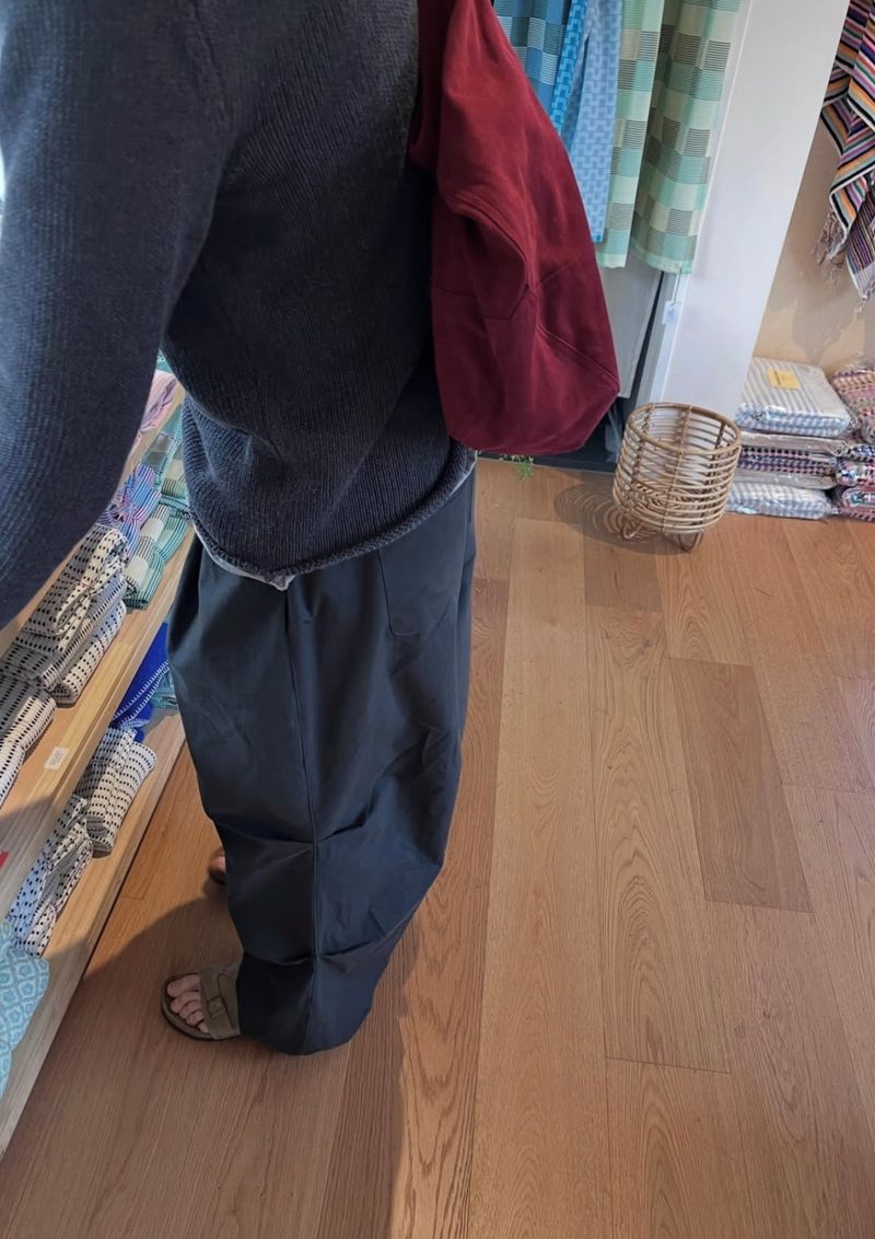 HASTA（ハスタ）の「ダブルピンタックパンツ (チャコール)（パンツ）」