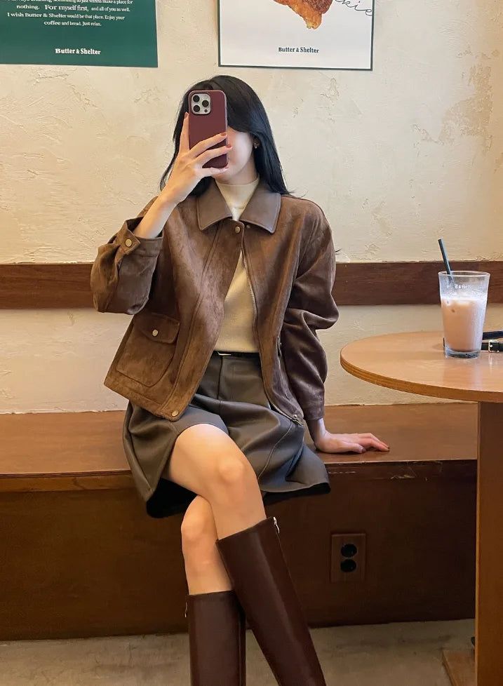 Rabl Leather Pintuck Banding Half Pants